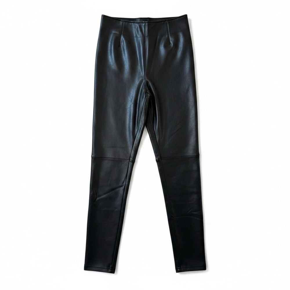 NWT ABERCROMBIE & FITCH Womens Vegan Leather Pull On Skinny Pants Size XS Short